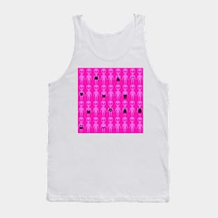 Small pink men from Mars . Extraterrestrials In bathing suites. Tank Top